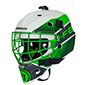 Warrior Ritual F2 E Bambini Torwart Maske neongrn-weiss